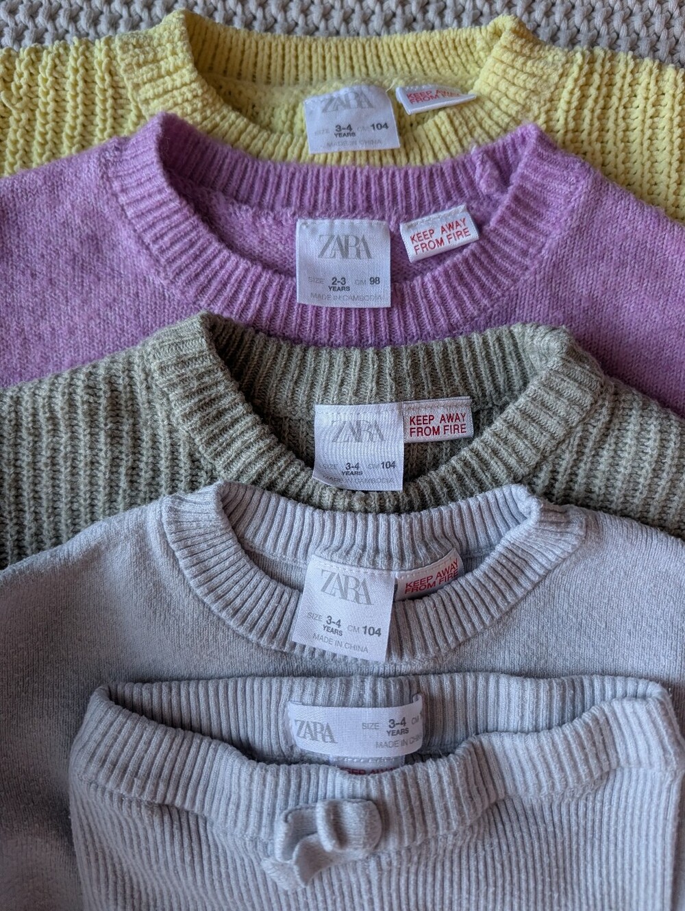 Zara 2t-4t Sweater Lot & Matching Set With Leggings